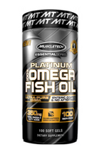 Load image into Gallery viewer, Muscletech Essential Series - Platinum 100% Omega Fish Oil 100 Softgels