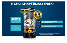 Load image into Gallery viewer, Muscletech Essential Series - Platinum 100% Omega Fish Oil 100 Softgels