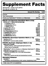 Load image into Gallery viewer, Nutrabio Alpha EAA Supplement Facts