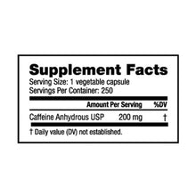 Load image into Gallery viewer, Caffeine Anhydrous Capsules