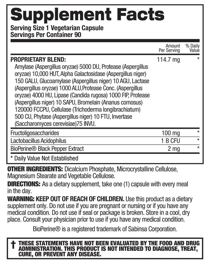 Top Secret Digestive Enzyme Pre &amp; Pro