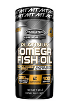 Load image into Gallery viewer, Muscletech Essential Series - Platinum 100% Omega Fish Oil 100 Softgels
