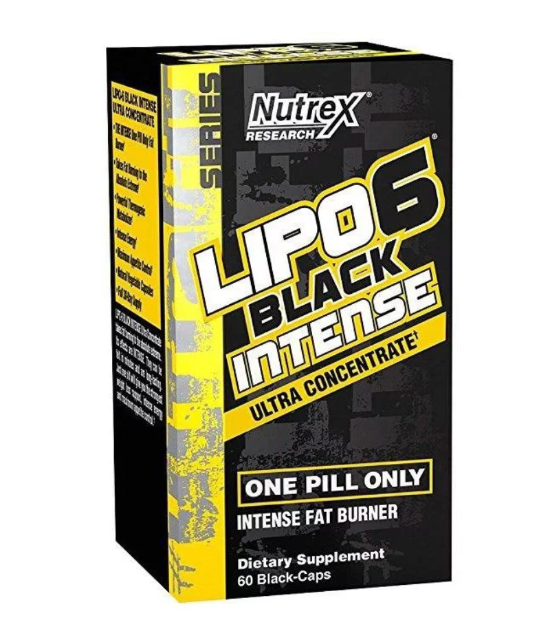 NUTREX RESEARCH LIPO-6 BLACK INTENSE ULTRA CONCENTRATE FAT BURNER, 60 COUNT