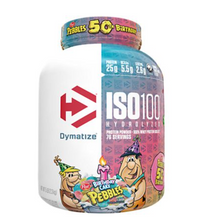 Load image into Gallery viewer, Dymatize ISO100 Birthday Cake Pebbles 5lb (76 servings)
